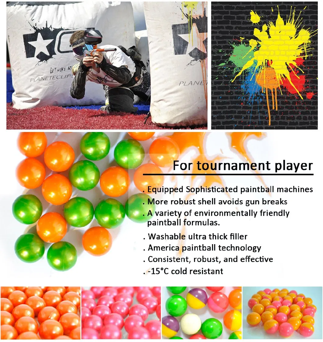 China Factory 0.68 Caliber Multi-Color Paintball for Hunting Paintable Ball