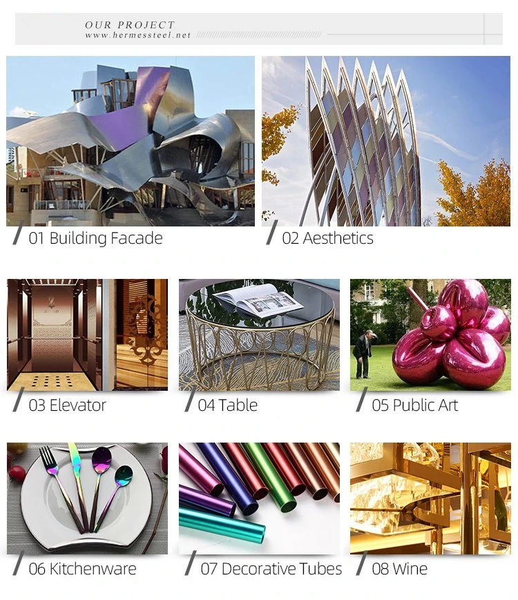 Chocolate Color Coated Stainless Steel Sheet for Hotel Shopping Mall Interior Display Rack
