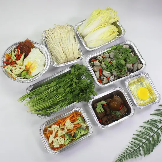 Disposable Aluminum Foil BBQ Grilling Baking Food Trays, Container 