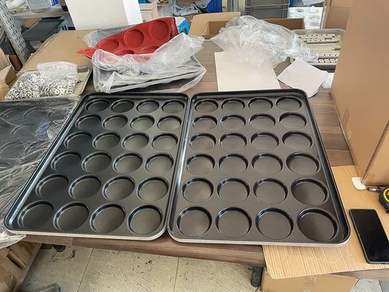 20 Cups Aluminum Square Bun Pan Cake Baking Mold 
