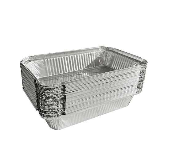 Aluminum Foil Pans Take out 450ml Food Containers with Clear Lids for Baking Catering Roasting 