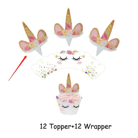 Factory Price Unicorn Themed Birthday Party Cake Paper Decoration 