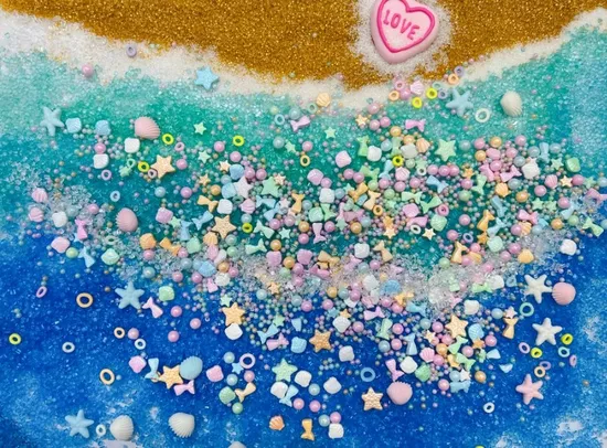Colorful and Decorative Sprinkles: (used for cake and dessert decoration) : Sugar Jimmies