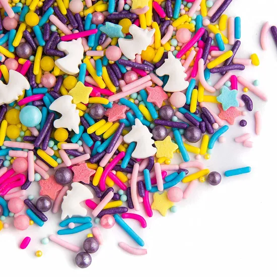Colorful and Decorative Sprinkles: (used for cake and dessert decoration) : Confetti / Sequins: Pastel Pink 
