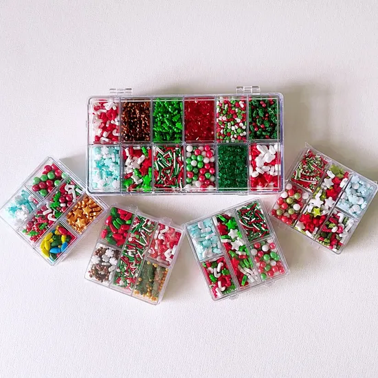 Christmas Sprinkle in Bag/Bottle, Perfect for Chocolate Topper, Ice Cream and Cake Decoration