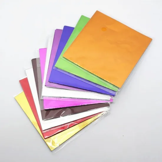 Customized Colorful Christmas Chocolate Candy Wrapper Packaging Disposable Aluminum Foil Paper 