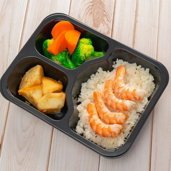 Microwave Oven Cpet High Temperature Baking Plastic Ready Meal Packaging 