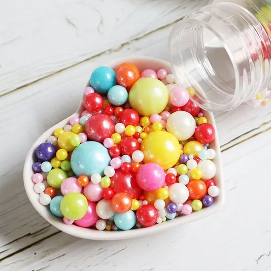 Wholesale Edible Sugar Decoration Beads & Beading Pearls for Cakes Cupcakes 