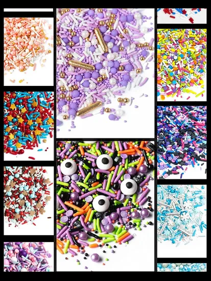 Sprinkles, Edible Sprinkle Mix, Perfect for Cake Decorations, Baking, Ice Cream (Harvest V7) 