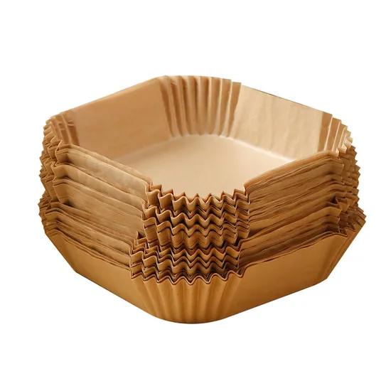 Source Factory Bulk Customized Non Stick Air Fryer Liner Parchment Baking Paper 
